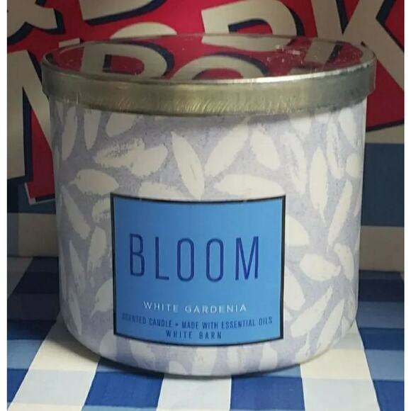 BBW BLOOM White Gardenia Large 3 Wick Candle Home Fragrance Decor - Picture 1 of 2